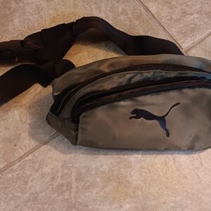 Puma Green and Black Belt Bag Sporty Design